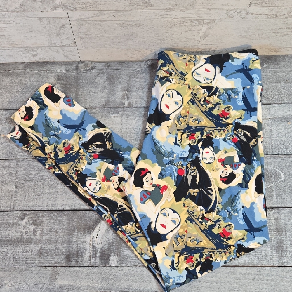 Lularoe Snow White And The Seven Dwarfs Leggings Curvy Tall Large To Extra Large